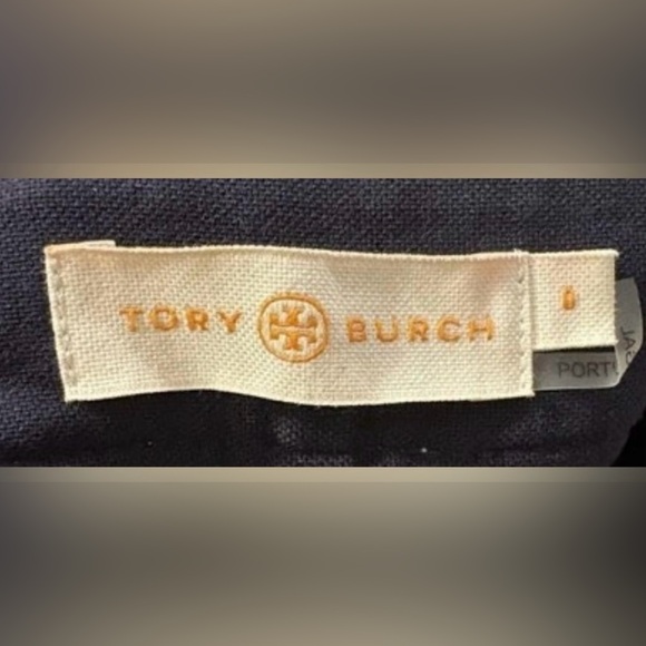 Designer Tory Burch 95% Wool Navy Blue Cropped Women’s Pants Size 0 sku#80 - Picture 6 of 9